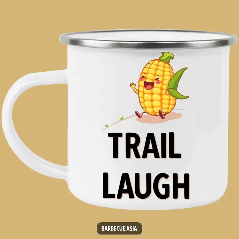 Funny Corn Cob Laugh Camping Mug: Sip and Giggle Outdoors