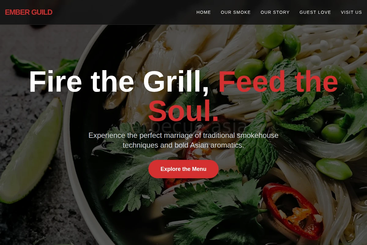 Smoked Asian Fusion Food