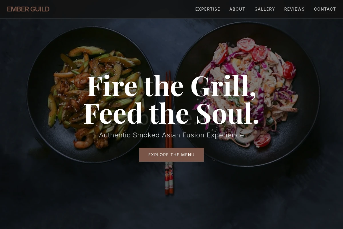 Smoker Asian Fusion Food