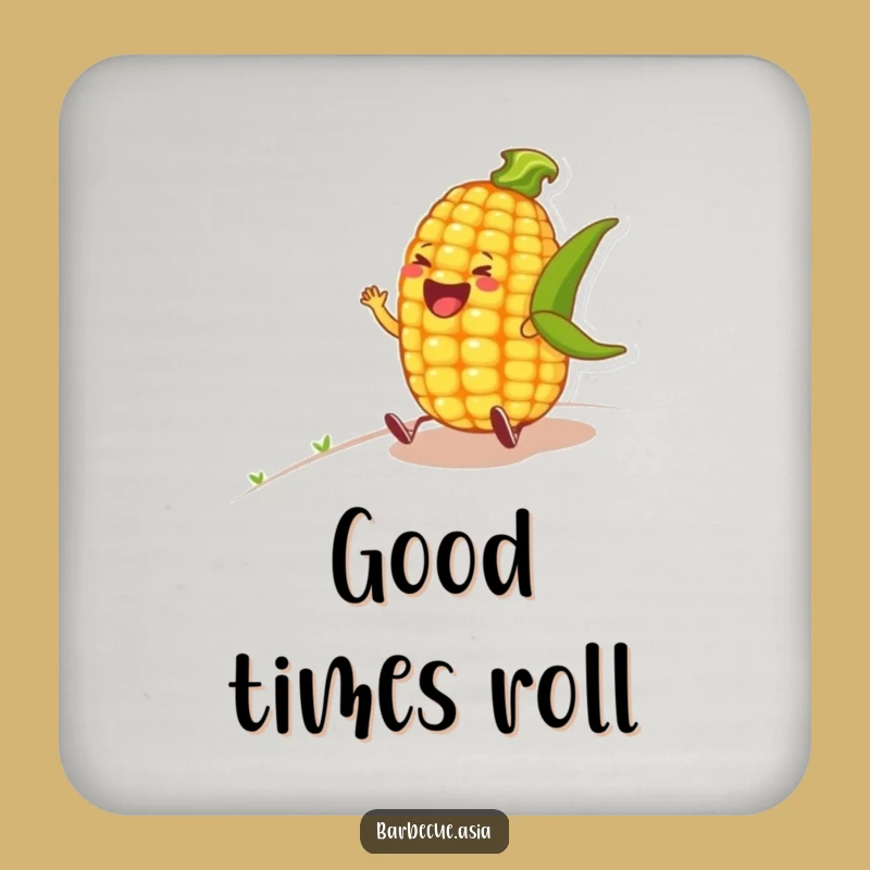 Funny Corn Cob Laugh Coasters: Protect Tables with Humor