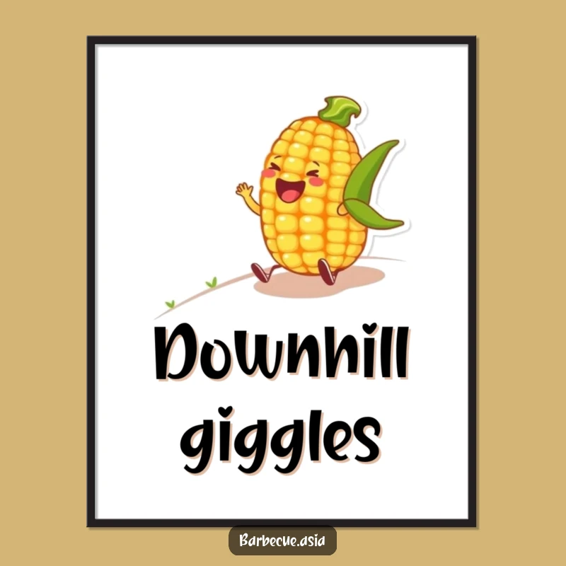 Funny Corn Cob Laugh Poster: Add Whimsy to Your Walls