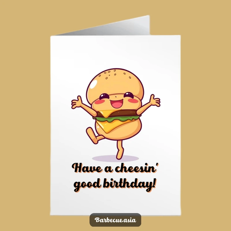 Free Printable Birthday Hamburger Cartwheel Card: Funny Downloadable Gift for a Flipping Good Day