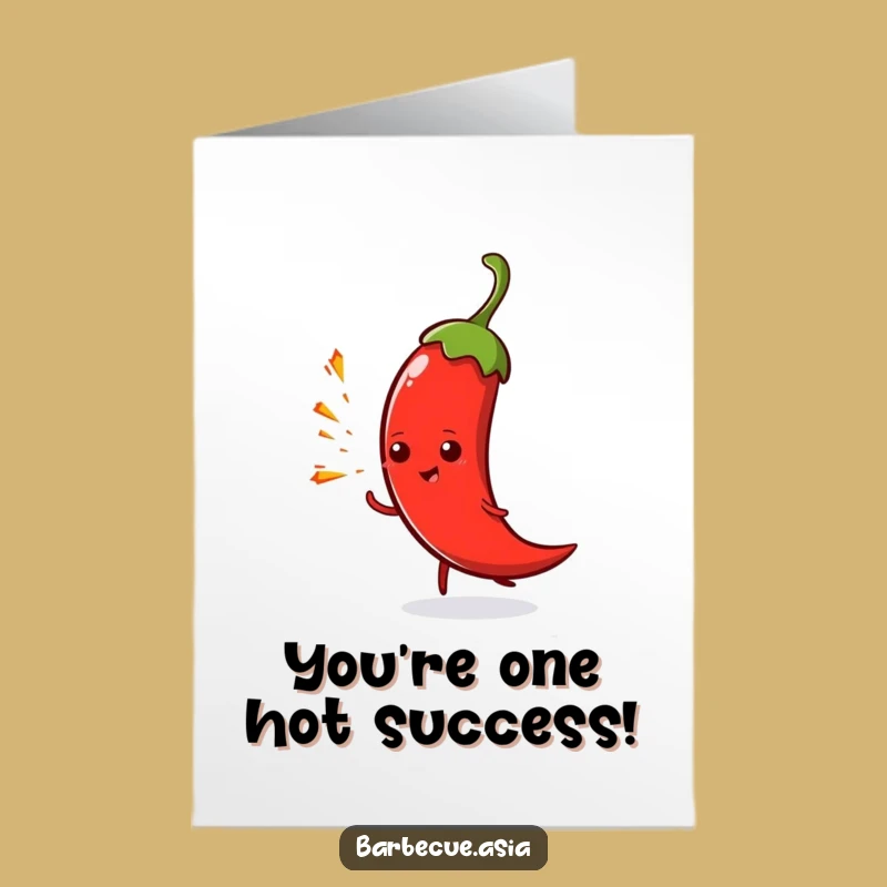 Free Printable Congrats Chili Pepper Spark Card: Funny Downloadable for Fiery Achievements