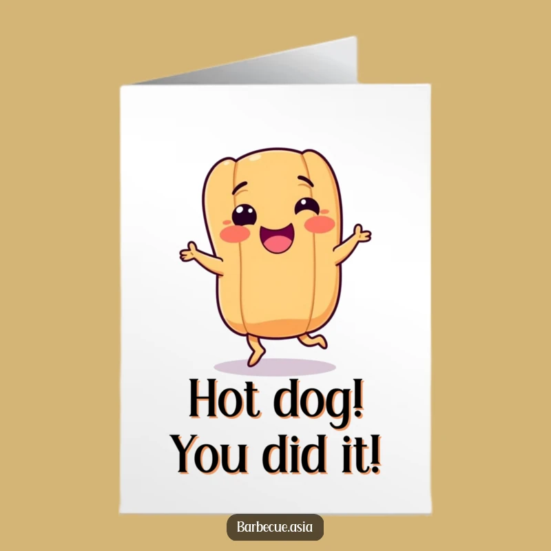 Free Printable Congratulations Hot Dog Dance Card: Funny Downloadable for Instant Cheer