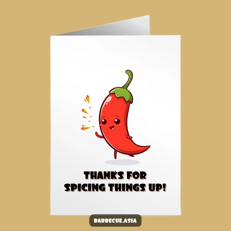 Free Printable Thank You Chili Pepper Spark Card: Humorous Downloadable Gift of Gratitude